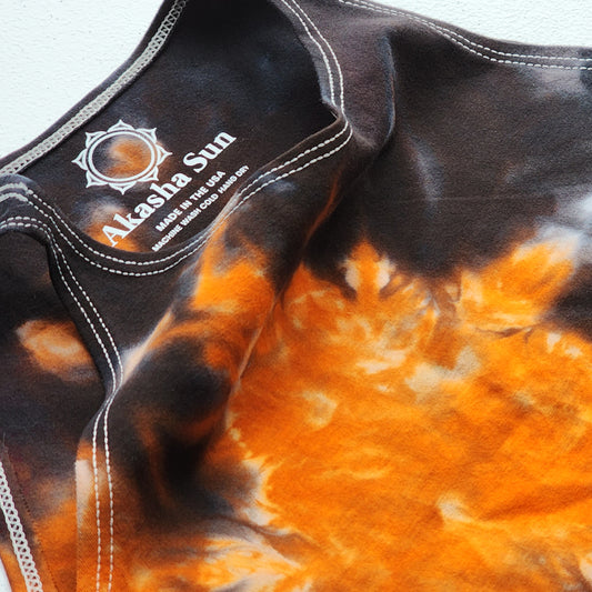 Orange Chakra Tie Dye Crop Top
