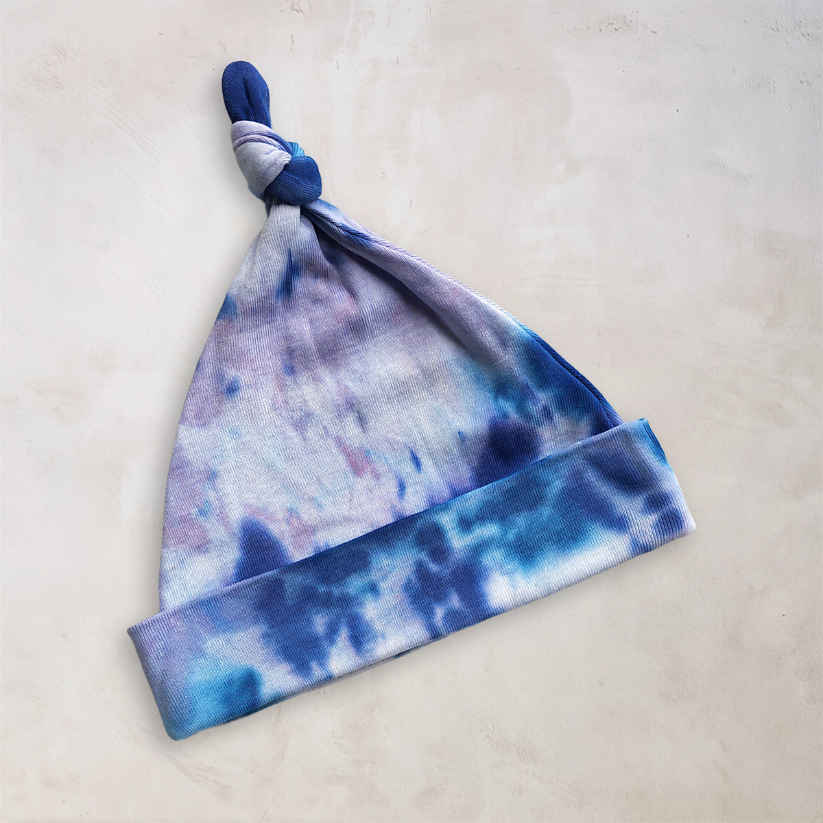 Blue Ice Organic Tie Dye Baby Hat