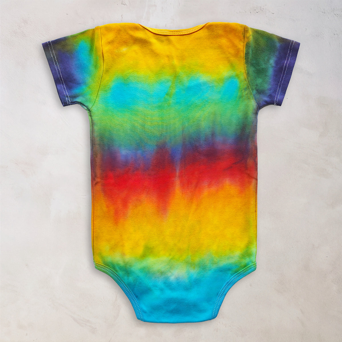 Rainbow Quartz Organic Tie Dye Baby Bodysuit