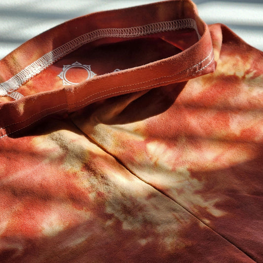 Pumpkin Spice Tie Dye Cotton Shorts
