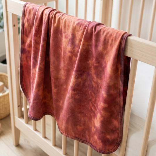 Elenya Organic Cotton Tie Dye Baby Blanket