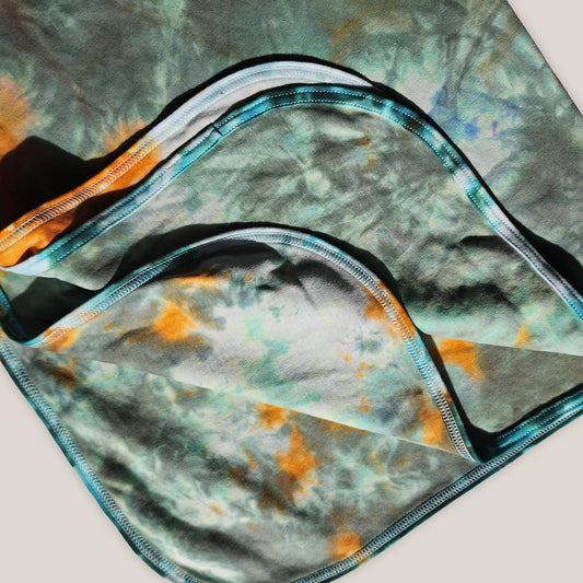 Forest Ember Tie Dye Organic Baby Blanket