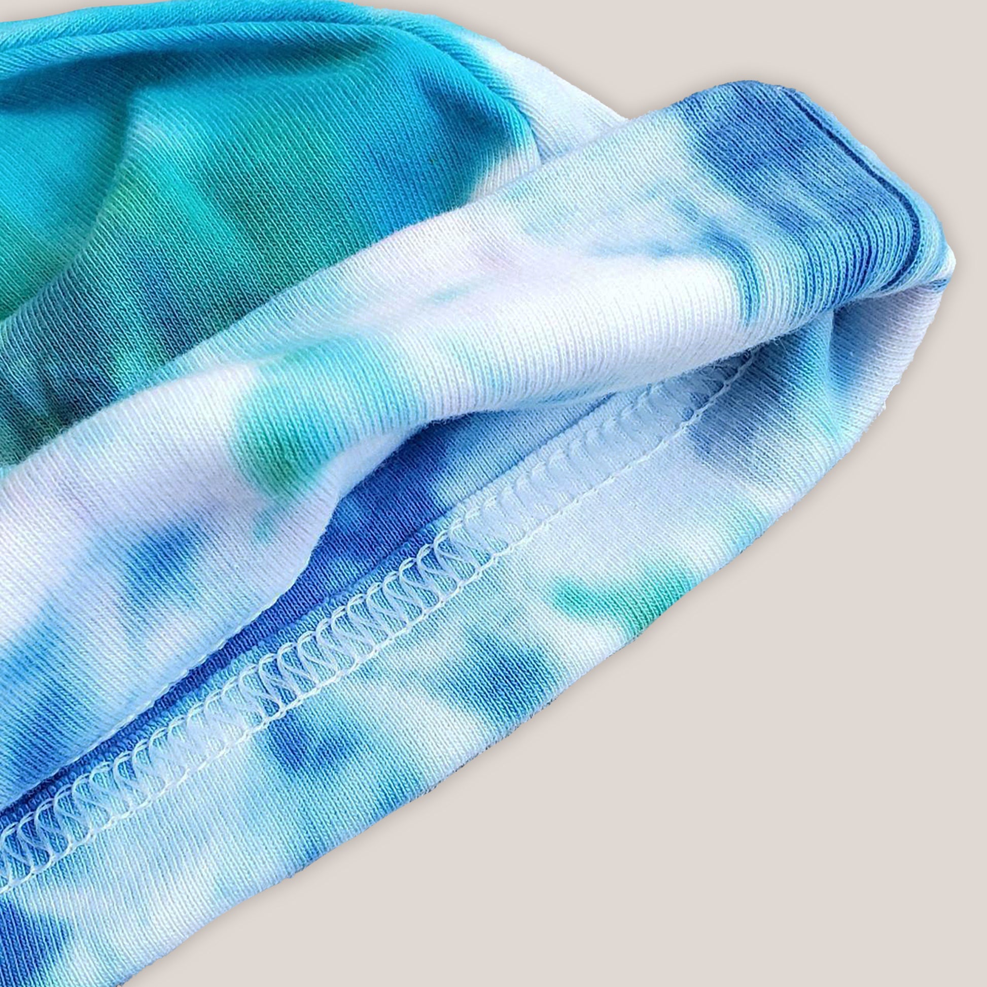 Teal and Blue Tie Dye Baby Hat by Akasha Sun