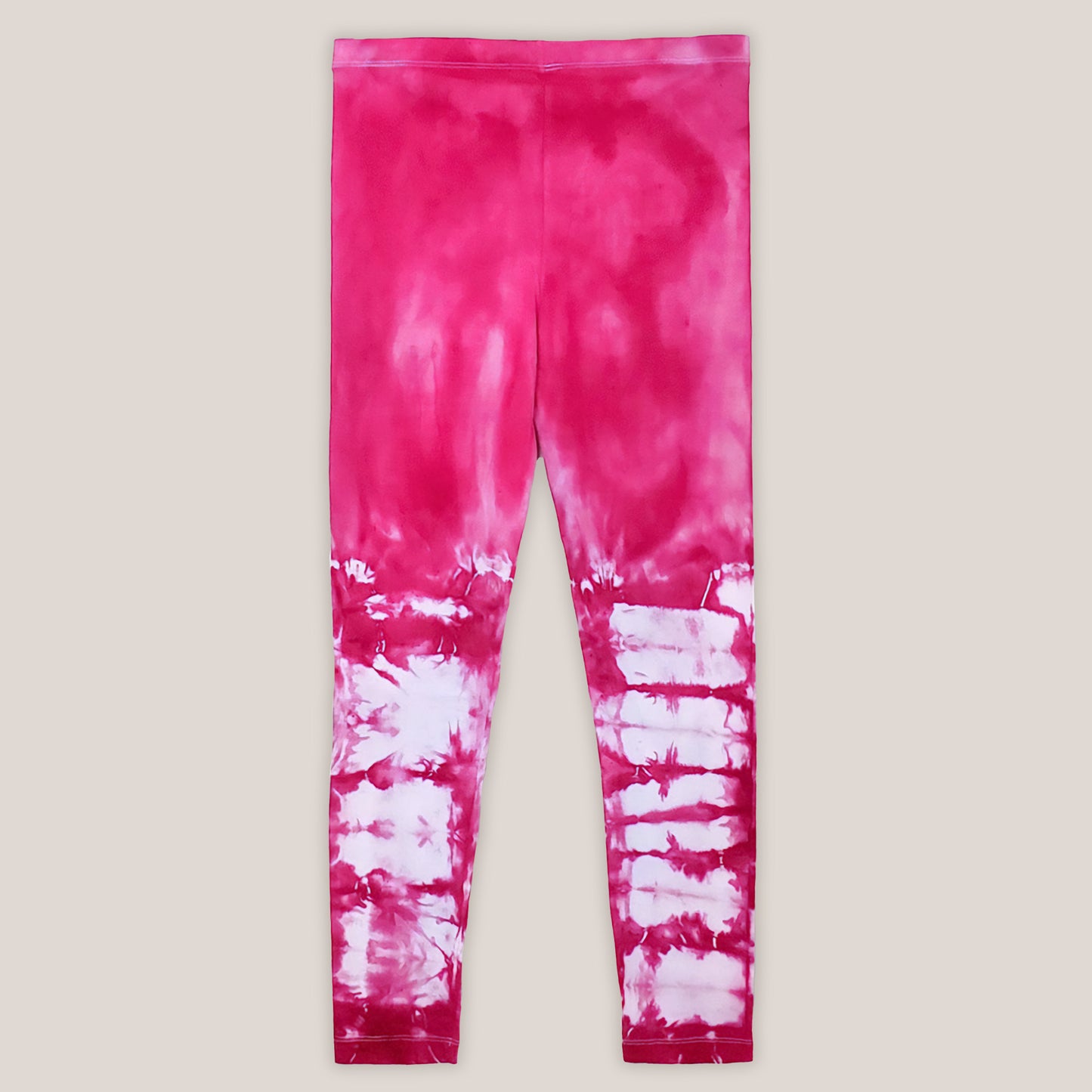 Hot pink tie dye yoga leggings by Akasha Sun