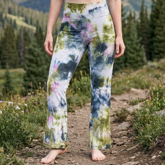 Wicked Grove Tie Dye Flare Leggings