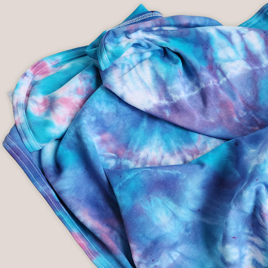 Wisteria Mist Tie Dye Organic Baby Blanket