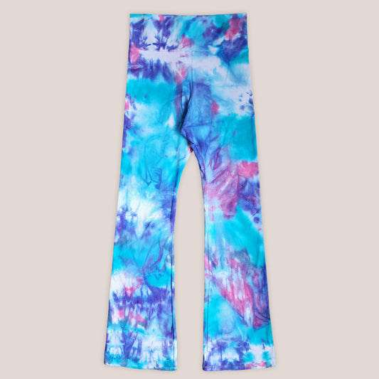 Wisteria Mist Tie Dye Flare Leggings