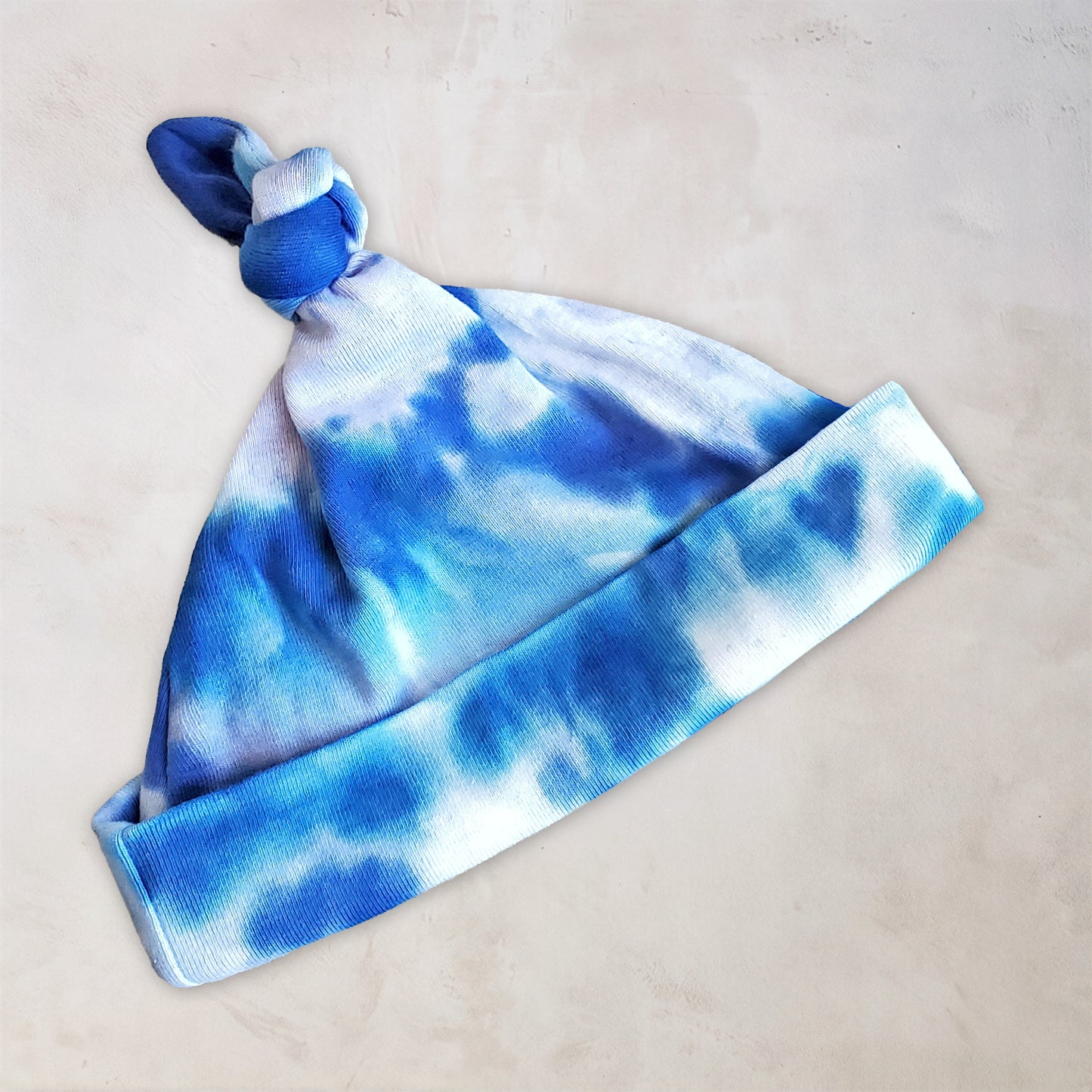 Blue Ice Organic Tie Dye Baby Hat