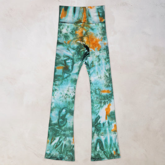 Forest Ember Tie Dye Flare Leggings