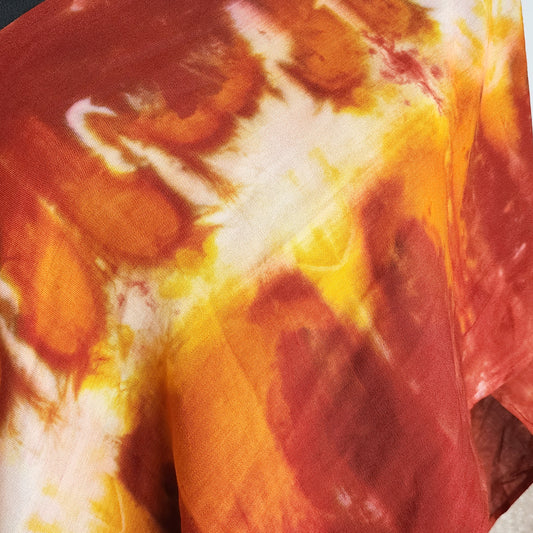 Pumpkin Spice Tie Dye Boho Scarf