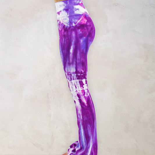 Purple Lilac Tie Dye Yoga Pants