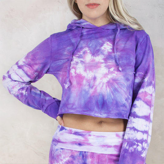 Saint-Tropez Tie Dye Cropped Hoodie