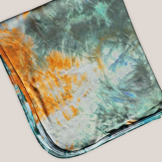 Forest Ember Tie Dye Organic Baby Blanket