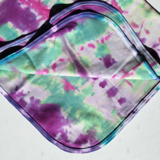 Cosmic Bloom Tie Dye Organic Baby Blanket