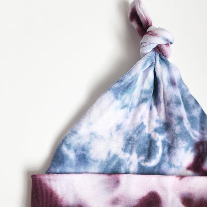 Faye Organic Tie Dye Baby Bodysuit + Hat