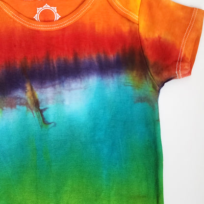 Rainbow Quartz Organic Tie Dye Baby Bodysuit