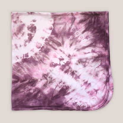 Dusty Rose Organic Cotton Tie Dye Baby Blanket