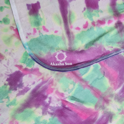 Cosmic Bloom Tie Dye Organic Baby Blanket