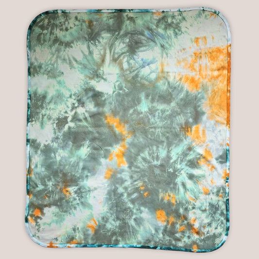 Forest Ember Tie Dye Organic Baby Blanket