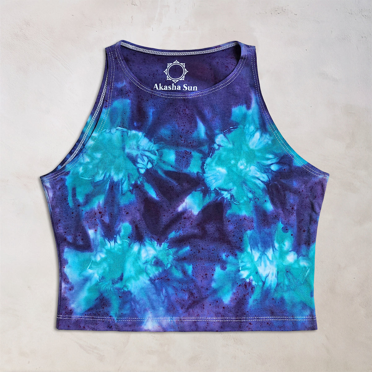 Electric Blooms Tie Dye Crop Top