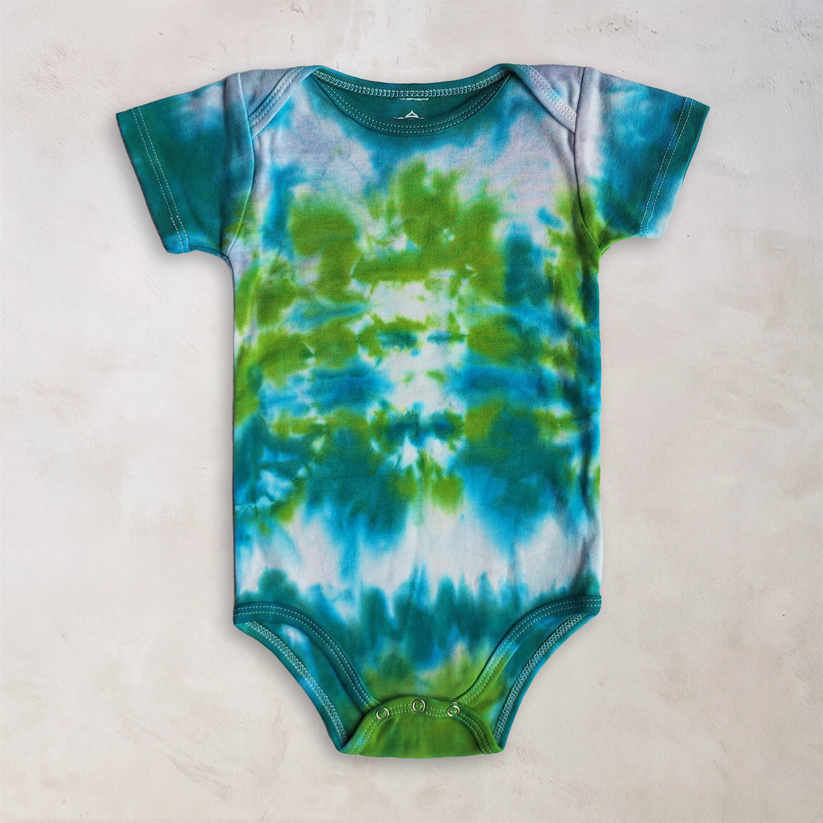 Frozen Lime Organic Tie Dye Baby Bodysuit