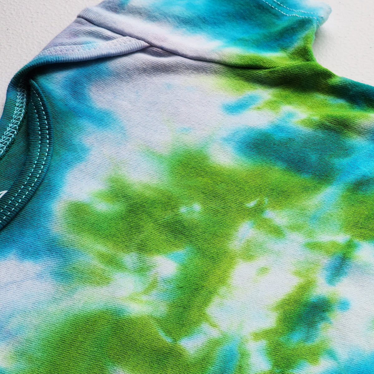 Frozen Lime Organic Tie Dye Baby Bodysuit