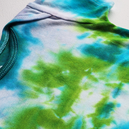 Frozen Lime Organic Tie Dye Baby Bodysuit