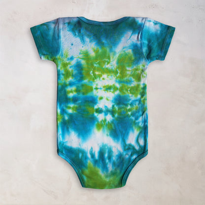 Frozen Lime Organic Tie Dye Baby Bodysuit