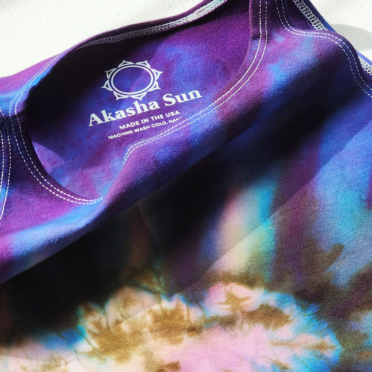 Blue Goldstone Tie Dye Crop Top