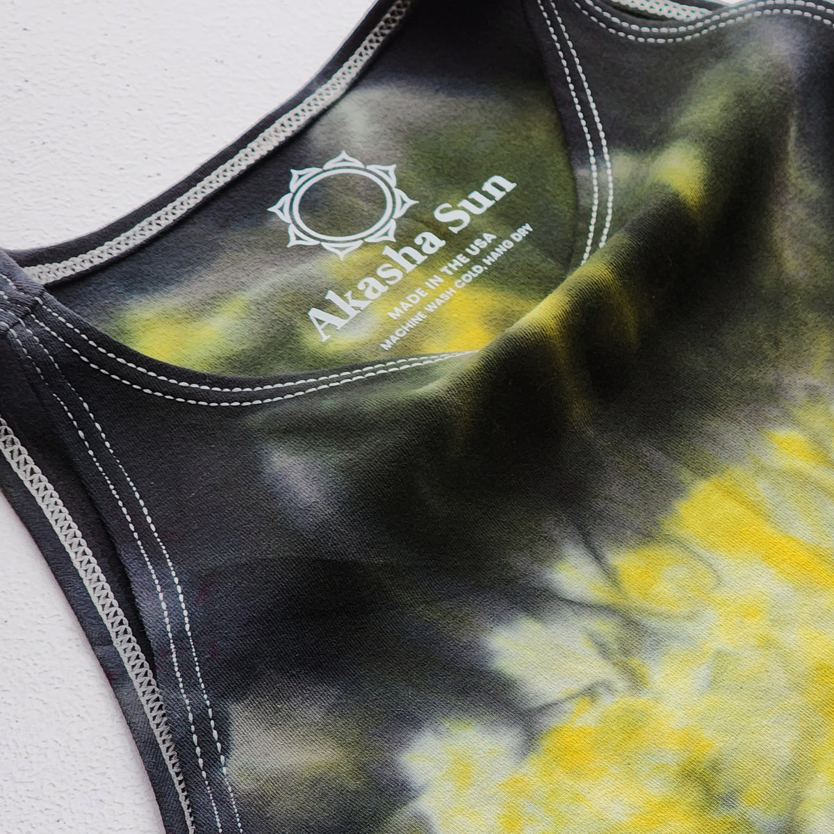 Yellow Chakra Tie Dye Crop Top