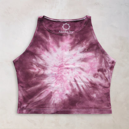 Dusty Rose Tie Dye Crop Top