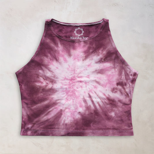 Dusty Rose Tie Dye Crop Top