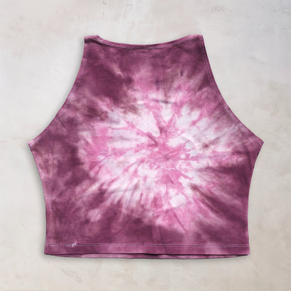 Dusty Rose Tie Dye Crop Top
