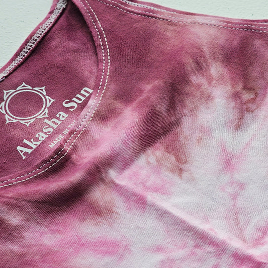 Dusty Rose Tie Dye Crop Top