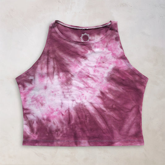 Dusty Rose Tie Dye Crop Top