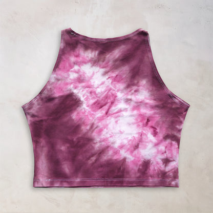 Dusty Rose Tie Dye Crop Top