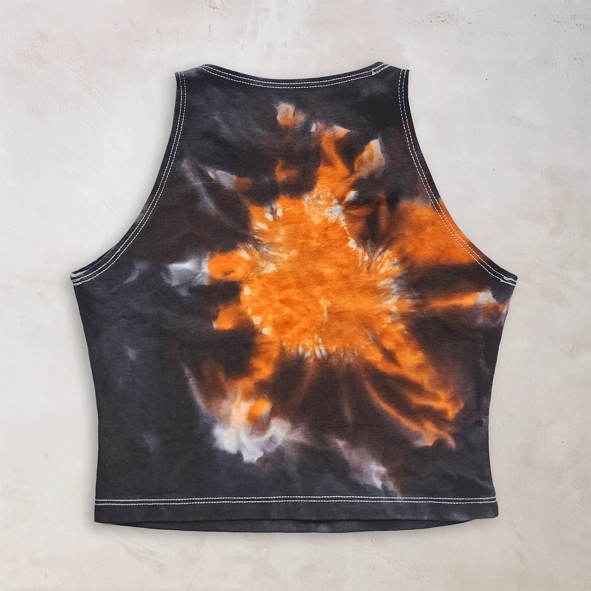 Orange Chakra Tie Dye Crop Top