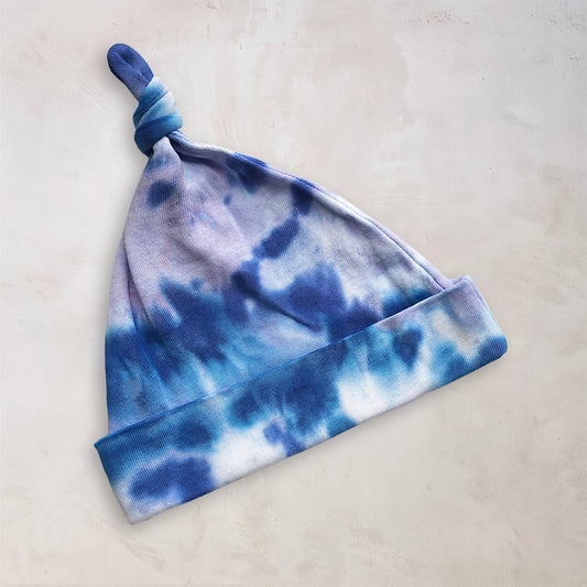 Blue Ice Organic Tie Dye Baby Hat