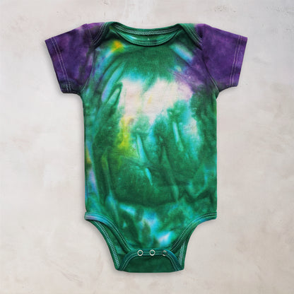 Mardi Gras Organic Tie Dye Baby Bodysuit