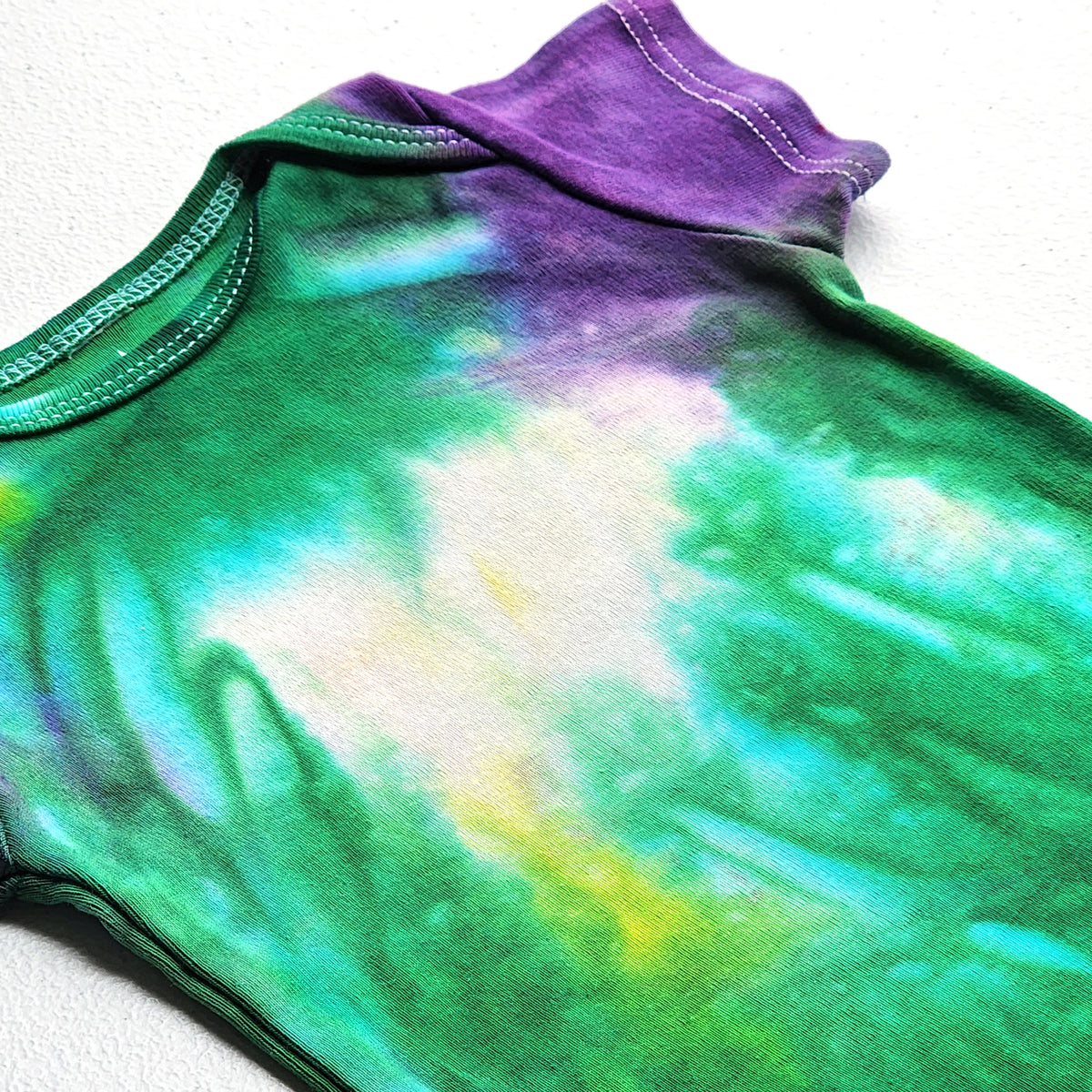 Mardi Gras Organic Tie Dye Baby Bodysuit