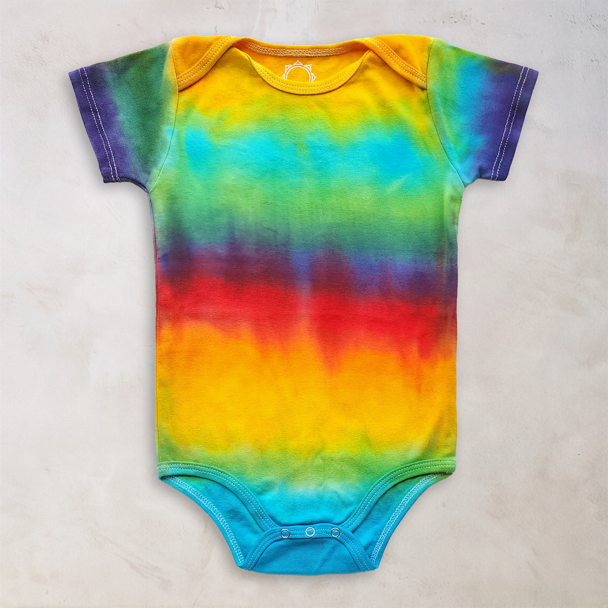Rainbow Quartz Organic Tie Dye Baby Bodysuit