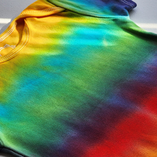 Rainbow Quartz Organic Tie Dye Baby Bodysuit