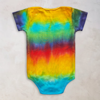 Rainbow Quartz Organic Tie Dye Baby Bodysuit