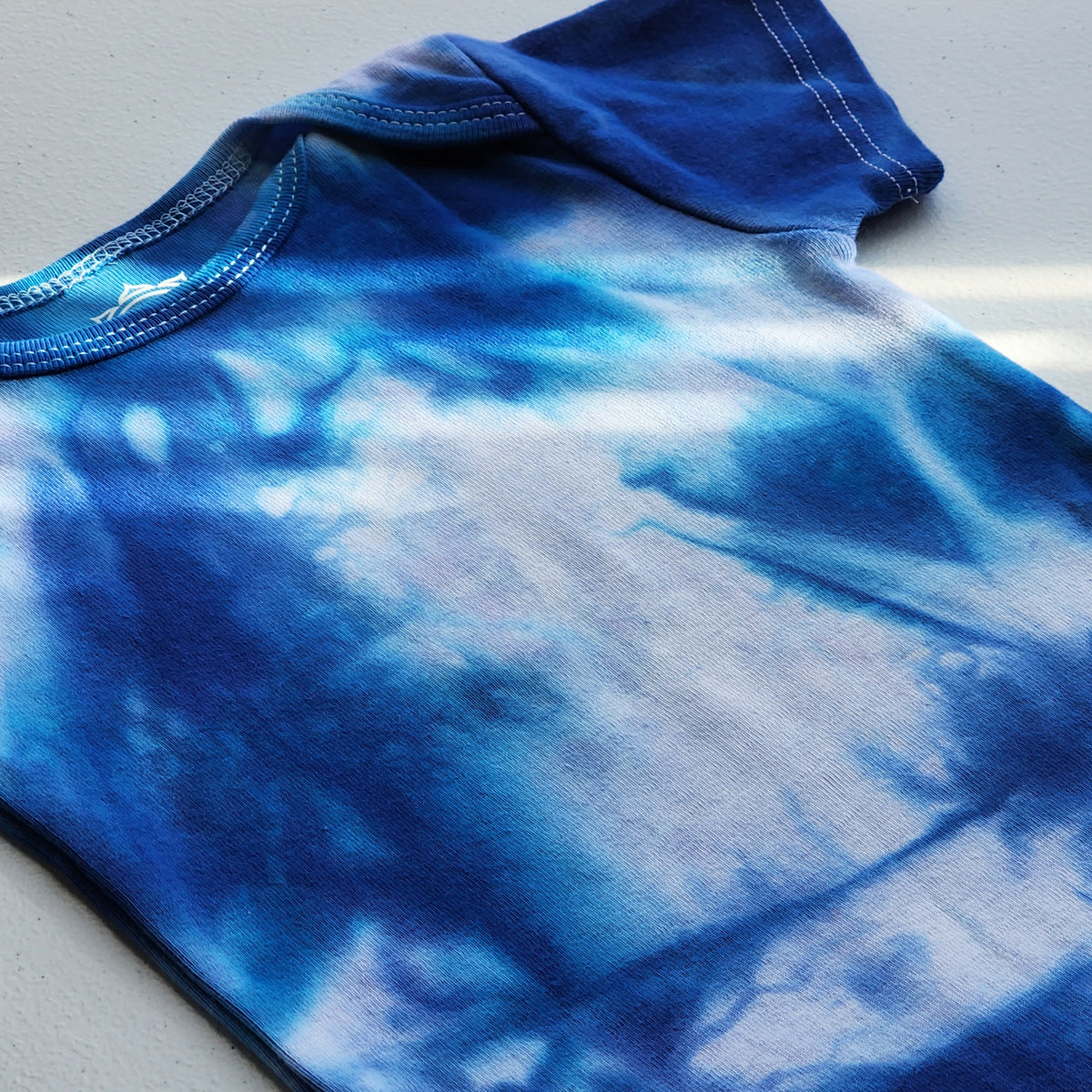 Blue Ice Organic Tie Dye Baby Bodysuit
