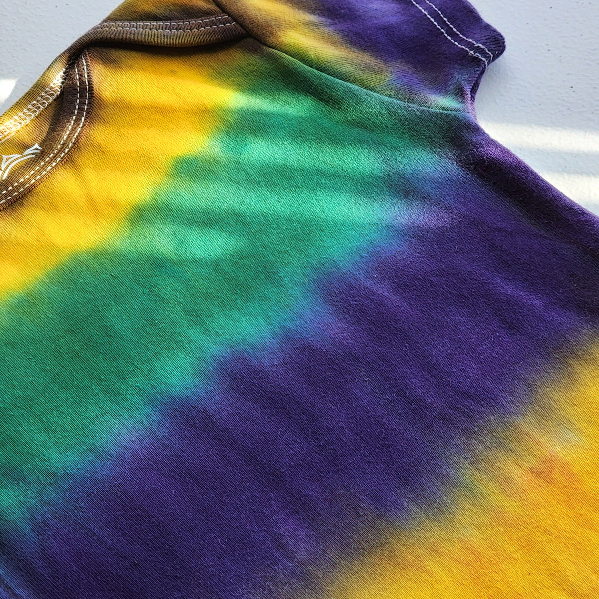 Mardi Gras Organic Tie Dye Baby Bodysuit