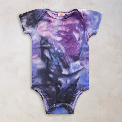 Blackberry Haze Organic Tie Dye Baby Bodysuit