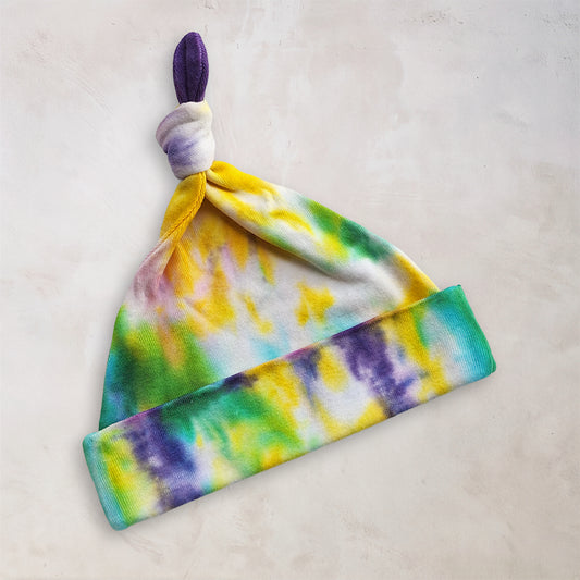 Mardi Gras Organic Tie Dye Baby Hat