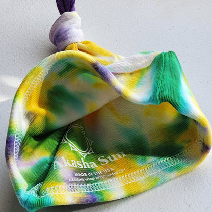 Mardi Gras Organic Tie Dye Baby Hat