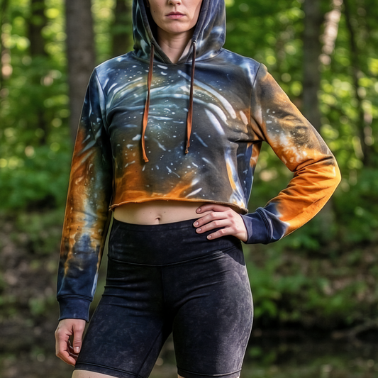 Alvina Tie Dye Cropped Hoodie