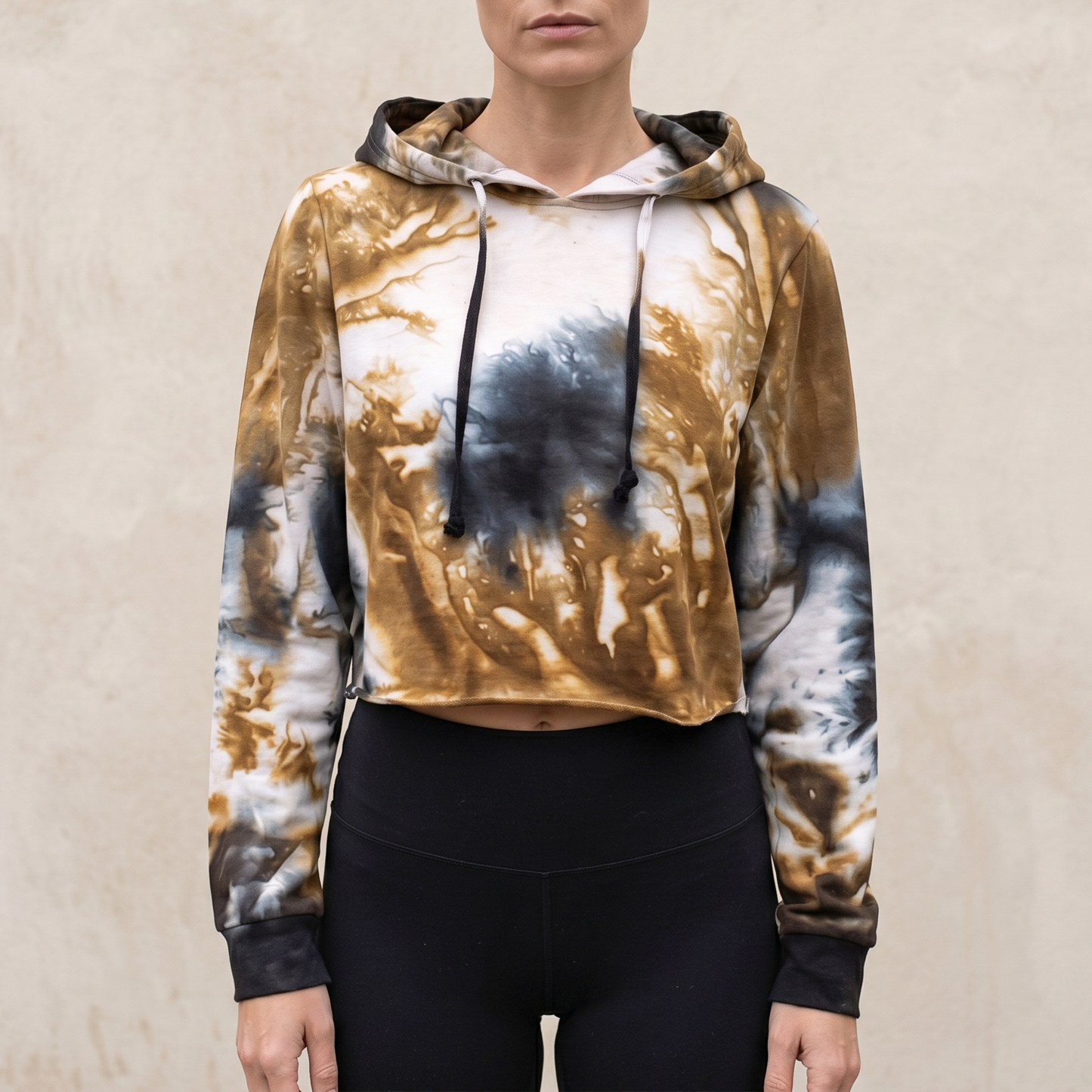 Amber Soul Tie Dye Cropped Hoodie